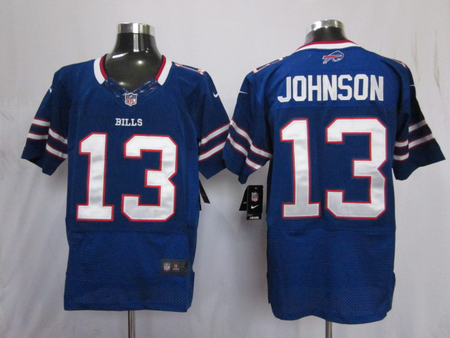 NFL East Buffalo Bills 13 Johnson Nike Nike Elite Jerseys Blue